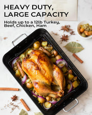 Armorbear Turkey Roasting Pan with Rack for Oven Cooking