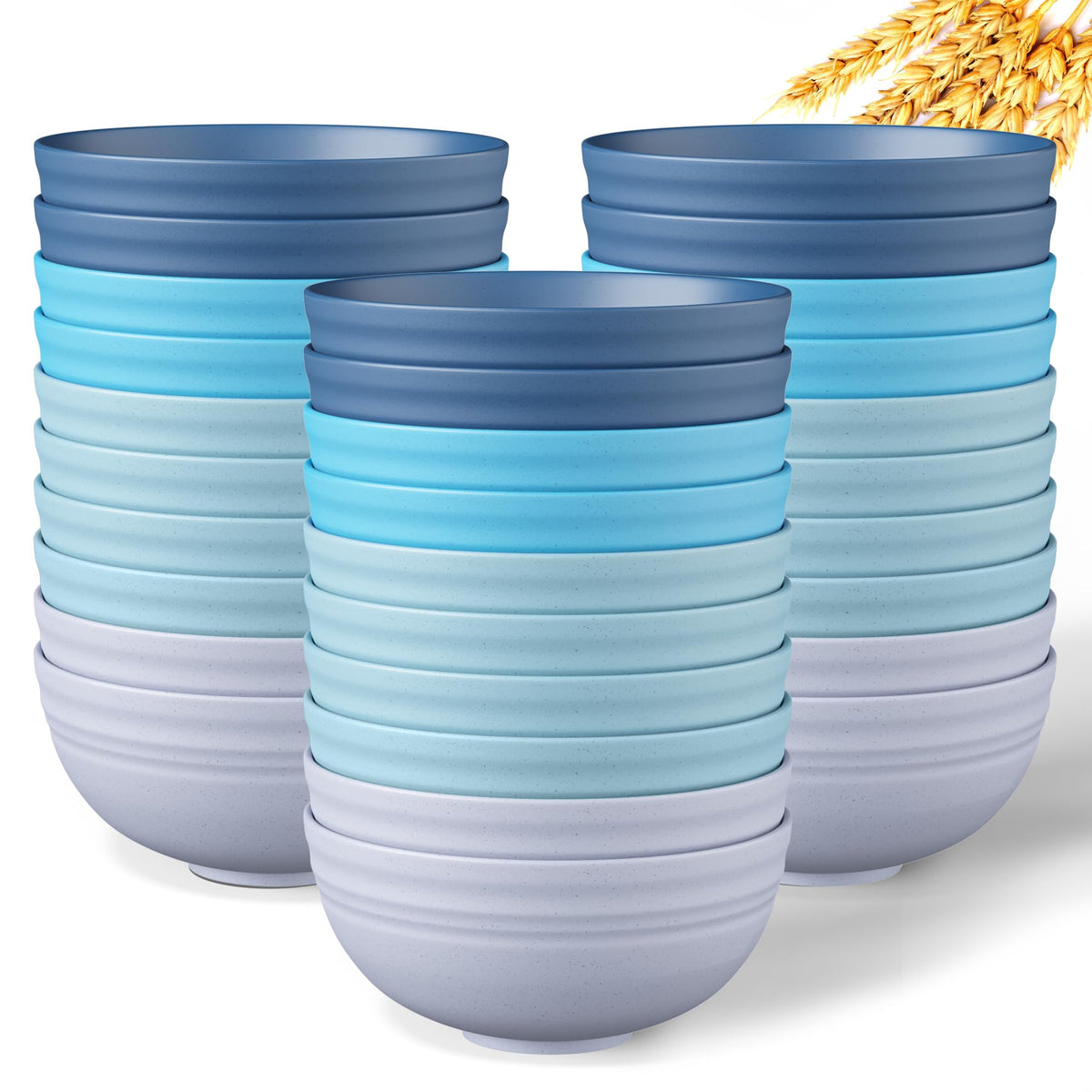 Quatish Unbreakable Wheat Straw Cereal Bowls Set