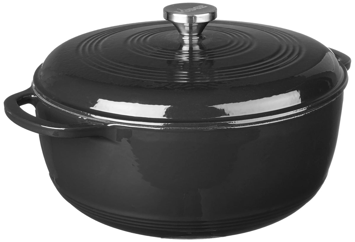 Lodge 7.5-Quart Enameled Cast Iron Dutch Oven with Lid