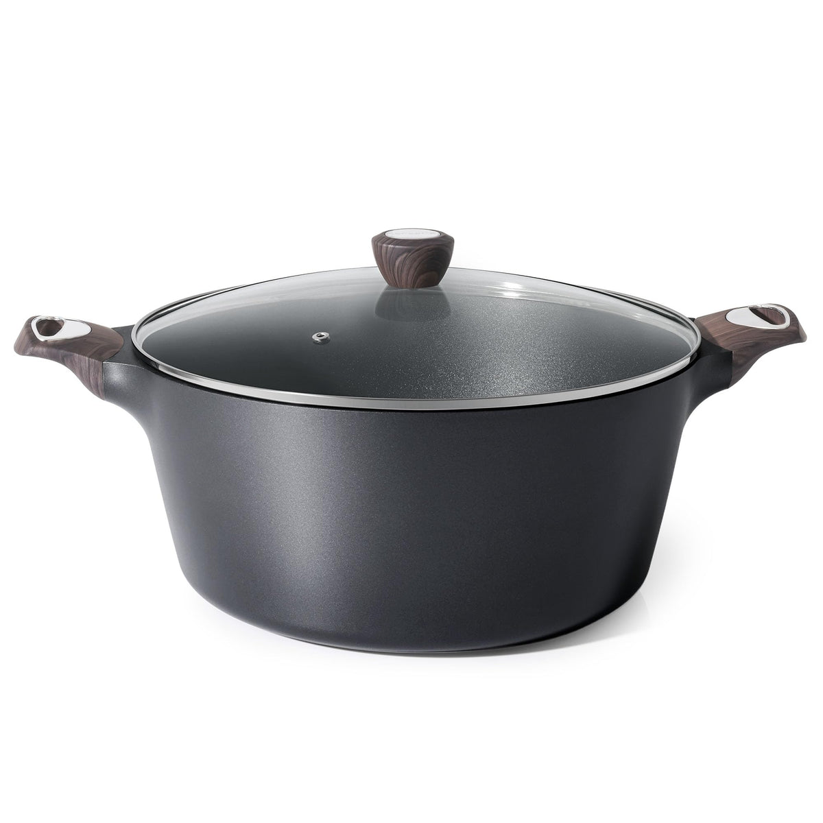 SENSARTE Ceramic Nonstick Stock Pot with Lid for Induction
