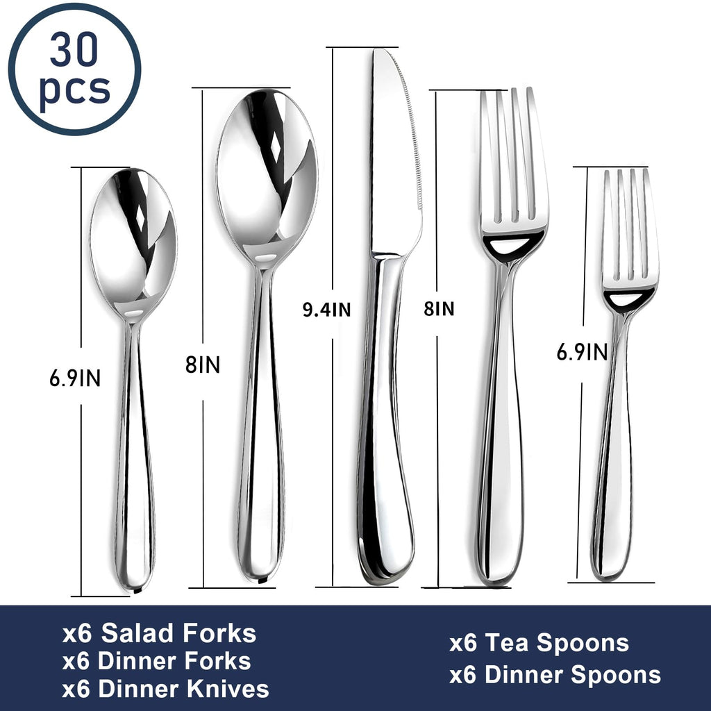 Stainless Steel Silverware & Flatware Utensil Set