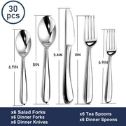 Stainless Steel Silverware & Flatware Utensil Set