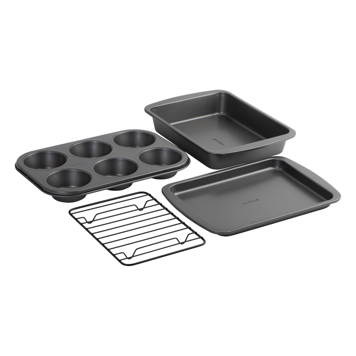 GoodCook 4-Piece Nonstick Steel Toaster Oven Bakeware Set