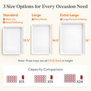 Lifewit Reusable Plastic Serving Platters for Parties