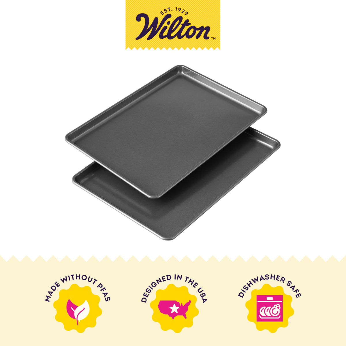 Wilton Easy Layers 2-Piece Steel Sheet Cake Pan Set