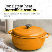 Lodge 7.5-Quart Enameled Cast Iron Dutch Oven with Lid