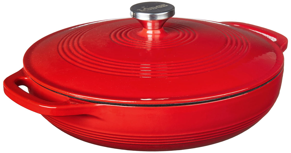 Lodge Oval Cast Iron Casserole Dish for Oven Cooking