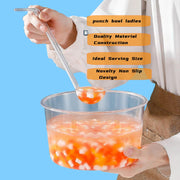 12-Piece Clear Plastic Ladle & Tongs Serving Set