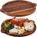 13-Inch Round Wood Charcuterie Board & Serving Tray