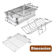 P&P CHEF Stainless Steel Roasting Pan with Racks for Turkey