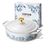 CAROTE Enameled Cast Iron Dutch Oven with Lid, Oven Safe