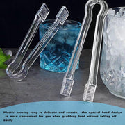 12-Piece Clear Plastic Ladle & Tongs Serving Set