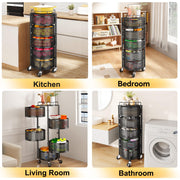 SNTD 5-Tier Rotating Fruit & Vegetable Basket, Beige