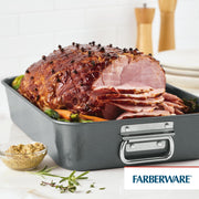Farberware Nonstick Roasting Pan with Flat Rack, 11 x 15-Inch