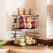 TIDIIABODE Stackable Pantry Storage Bins, 2-Pack