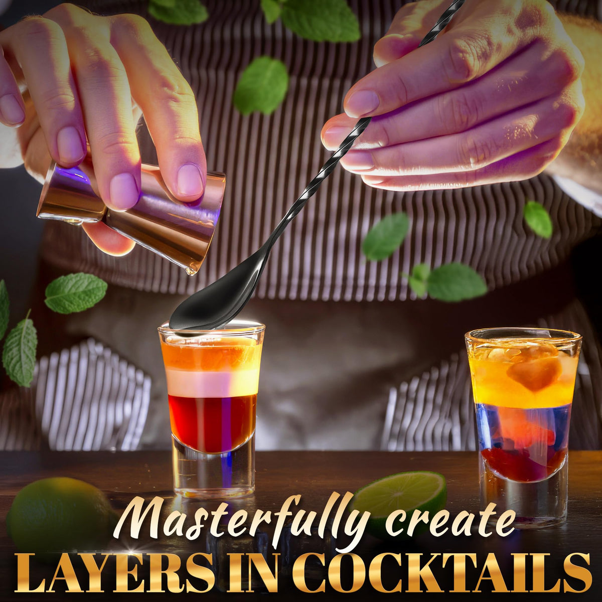 Stainless Steel Cocktail Bar Spoons for Mixing Drinks