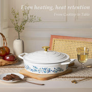CAROTE Enameled Cast Iron Dutch Oven with Lid, Oven Safe