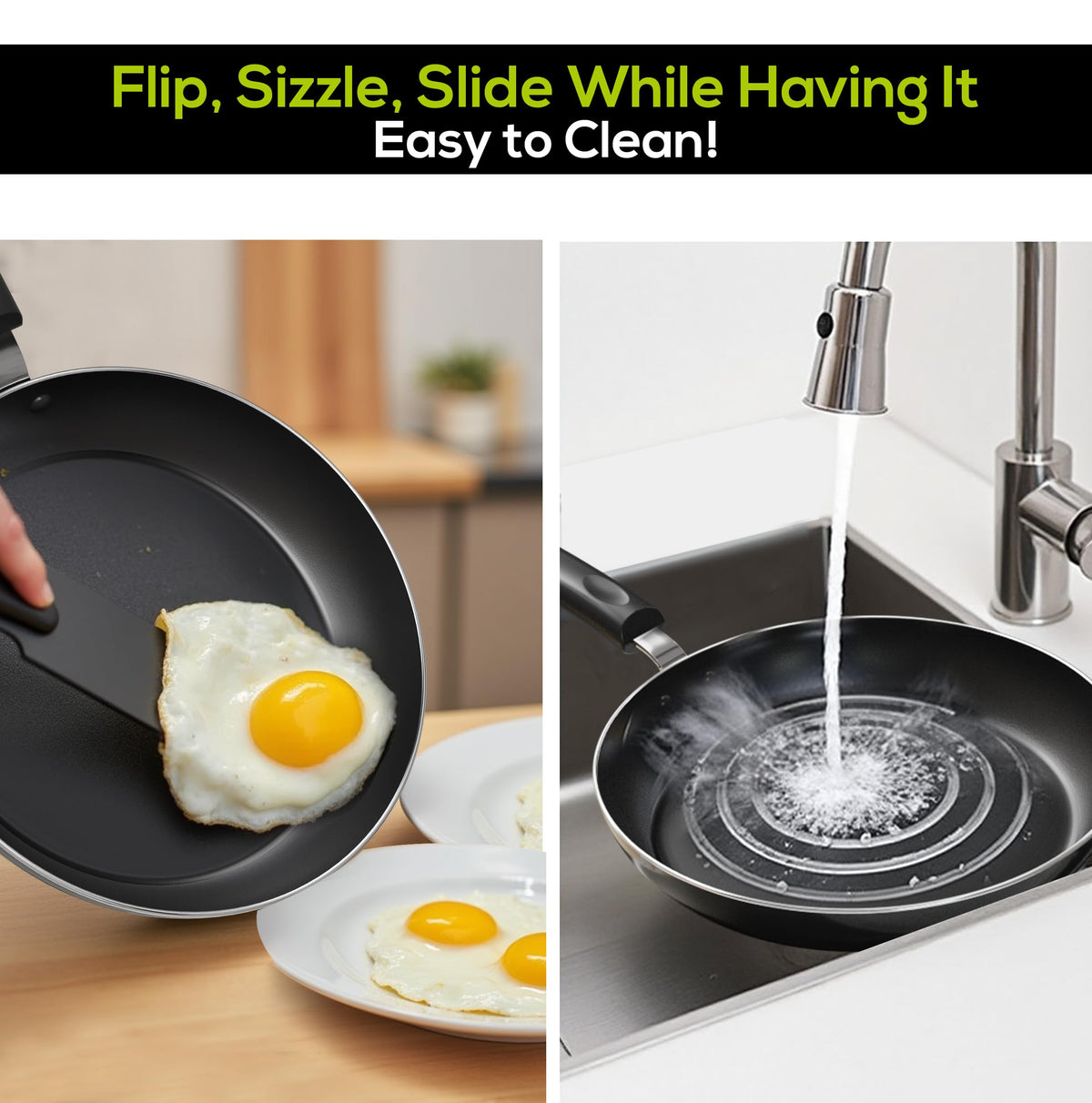 Utopia Kitchen 3-Piece Nonstick Frying Pan Set for Induction