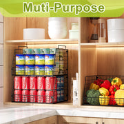 Stackable Wire Storage Baskets for Kitchen & Pantry