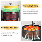 SNTD 5-Tier Rotating Fruit & Vegetable Basket, Beige
