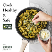 CAROTE Nonstick Granite Frying Pan for Induction Cooking
