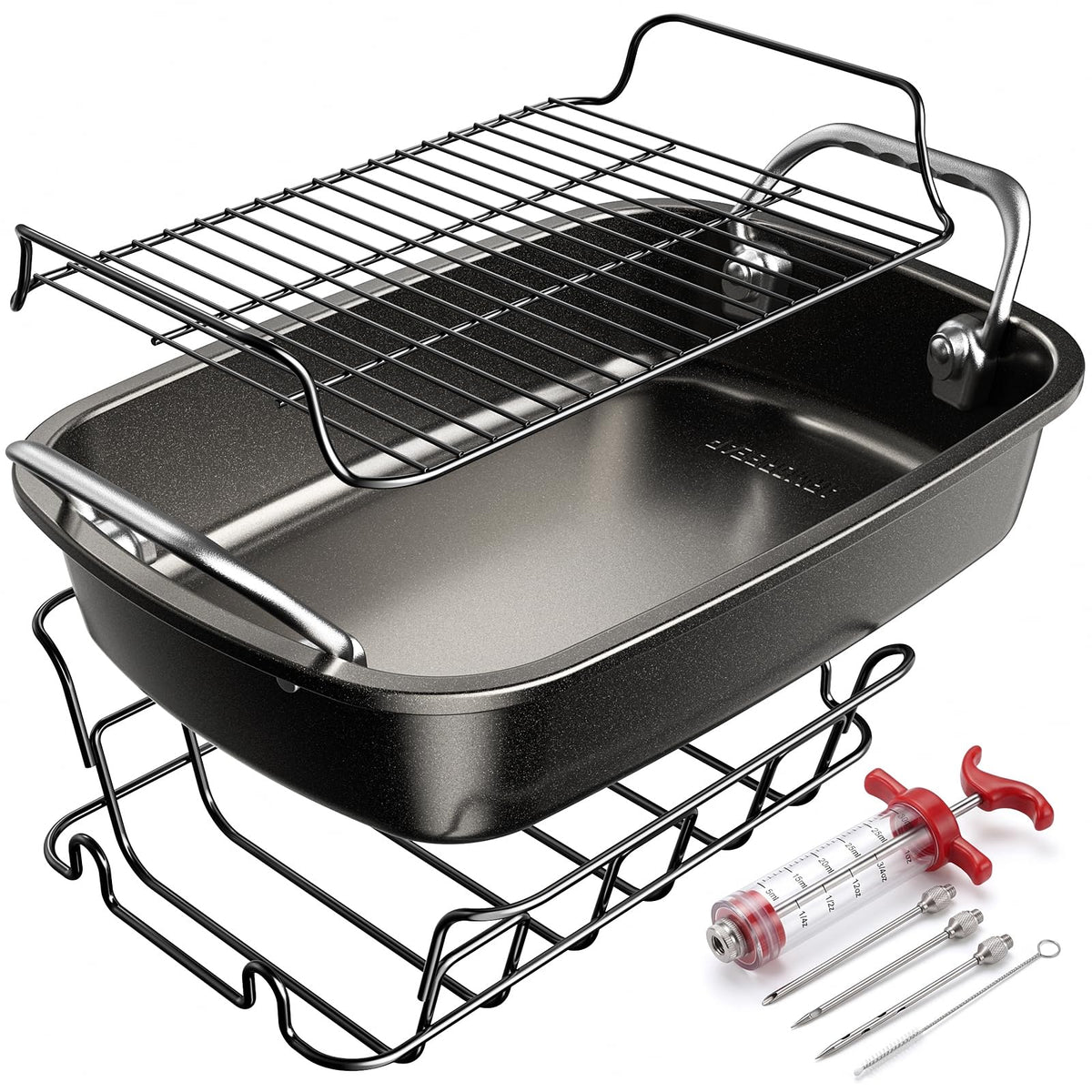 Armorbear Turkey Roasting Pan with Rack for Oven Cooking