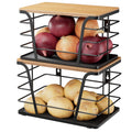 TIDIIABODE Stackable Pantry Storage Bins, 2-Pack
