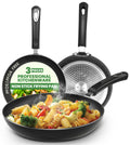 Utopia Kitchen 3-Piece Nonstick Frying Pan Set for Induction