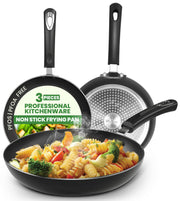 Utopia Kitchen 3-Piece Nonstick Frying Pan Set for Induction