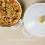 CAROTE Enameled Cast Iron Dutch Oven with Lid, Oven Safe