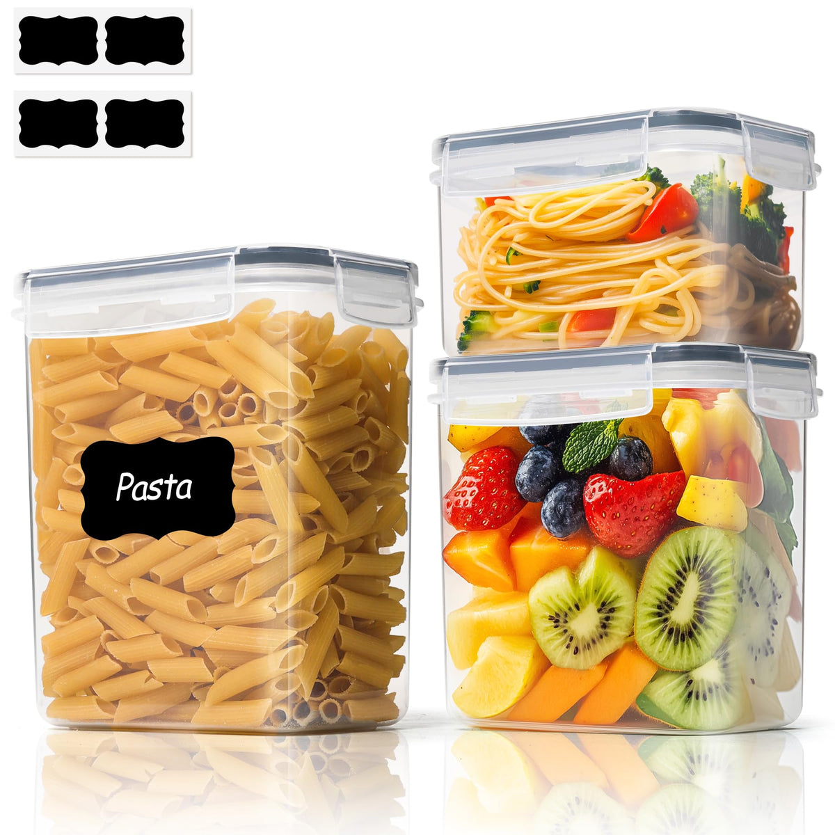 ComSaf Airtight Plastic Food Storage Container for Pantry