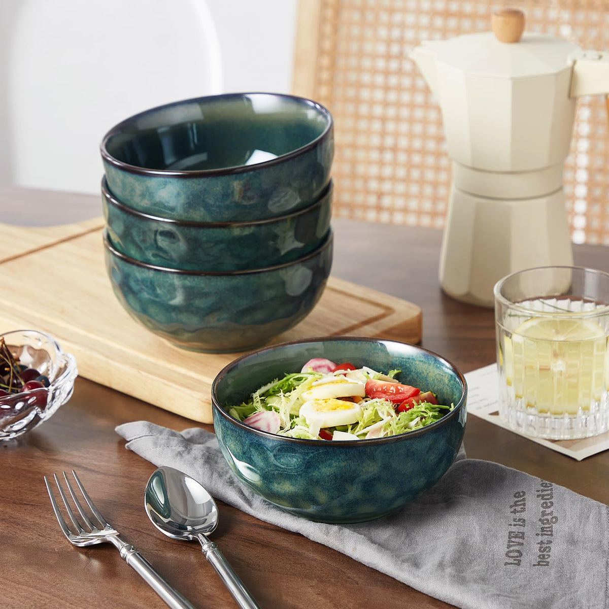 vancasso Starry 24 oz Porcelain Pasta & Cereal Bowls, Set of 4