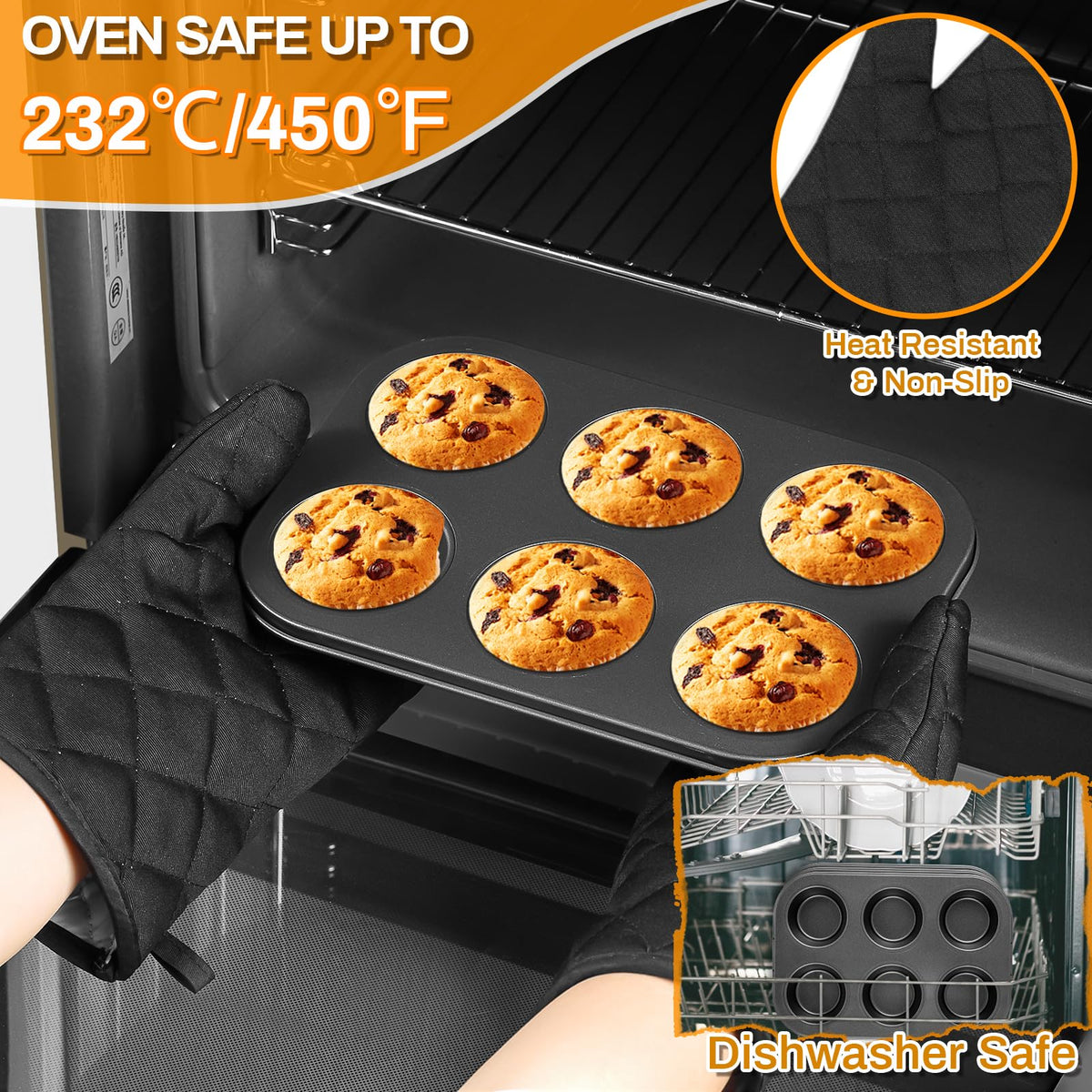 Gymdin 12-Piece Nonstick Carbon Steel Bakeware Set