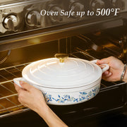 CAROTE Enameled Cast Iron Dutch Oven with Lid, Oven Safe