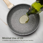CAROTE Nonstick Granite Frying Pan for Induction Cooking