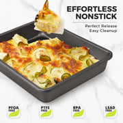 HONGBAKE Deep Nonstick Baking Pan Set for Oven Cooking