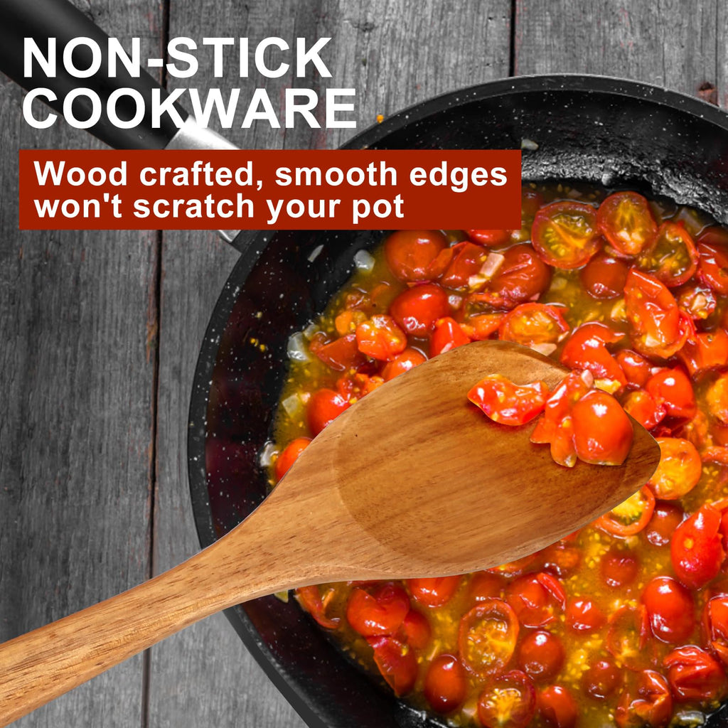 Acacia Wood Pasta Serving Spoon & Spaghetti Fork