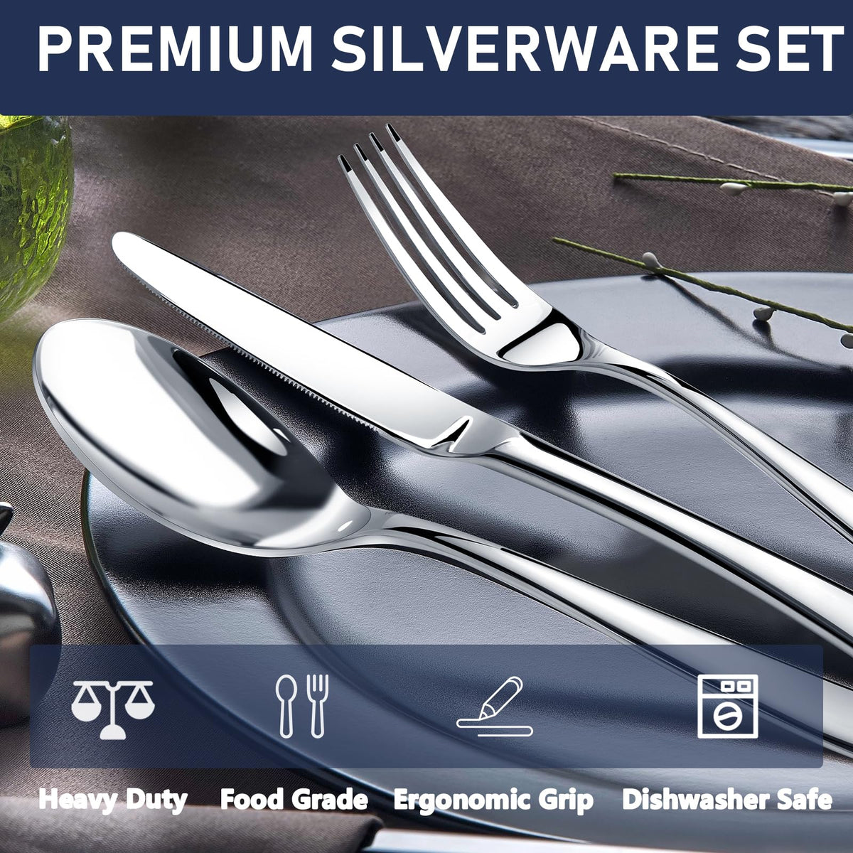 Stainless Steel Silverware & Flatware Utensil Set