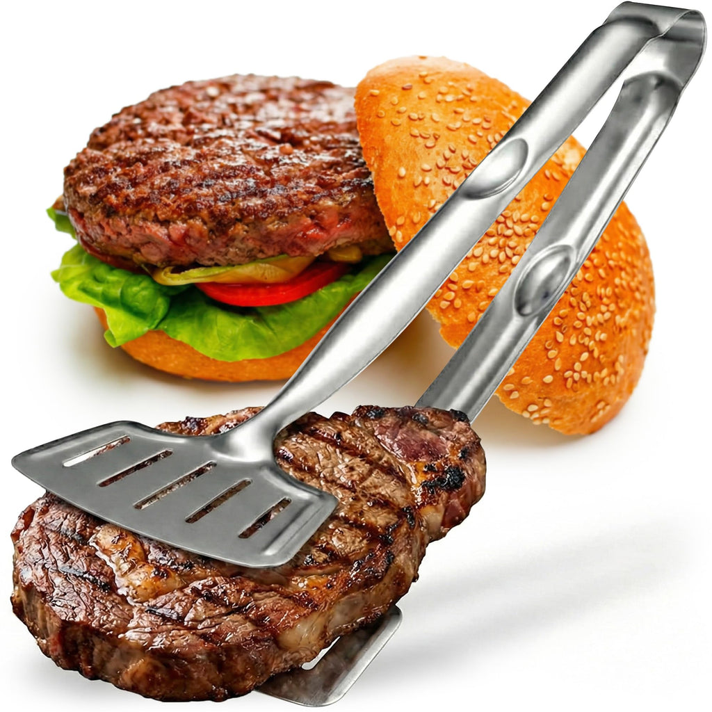 Kitchen Discovery Spatula Tongs for Flipping & Serving
