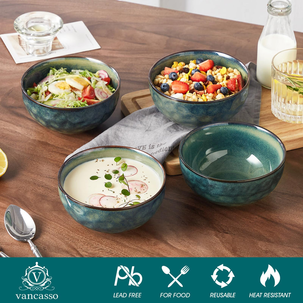 vancasso Starry 24 oz Porcelain Pasta & Cereal Bowls, Set of 4