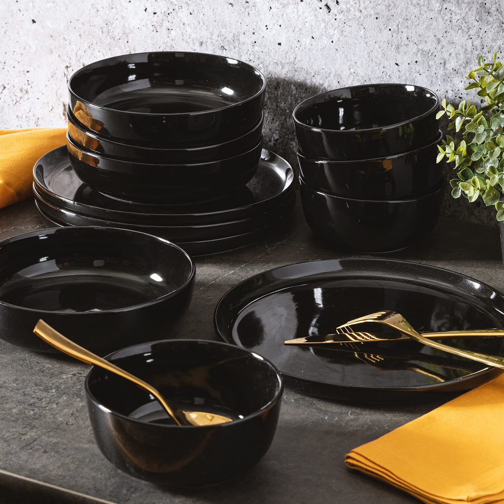 Gibson Home 16-Piece Stackable Dinnerware Set for 4