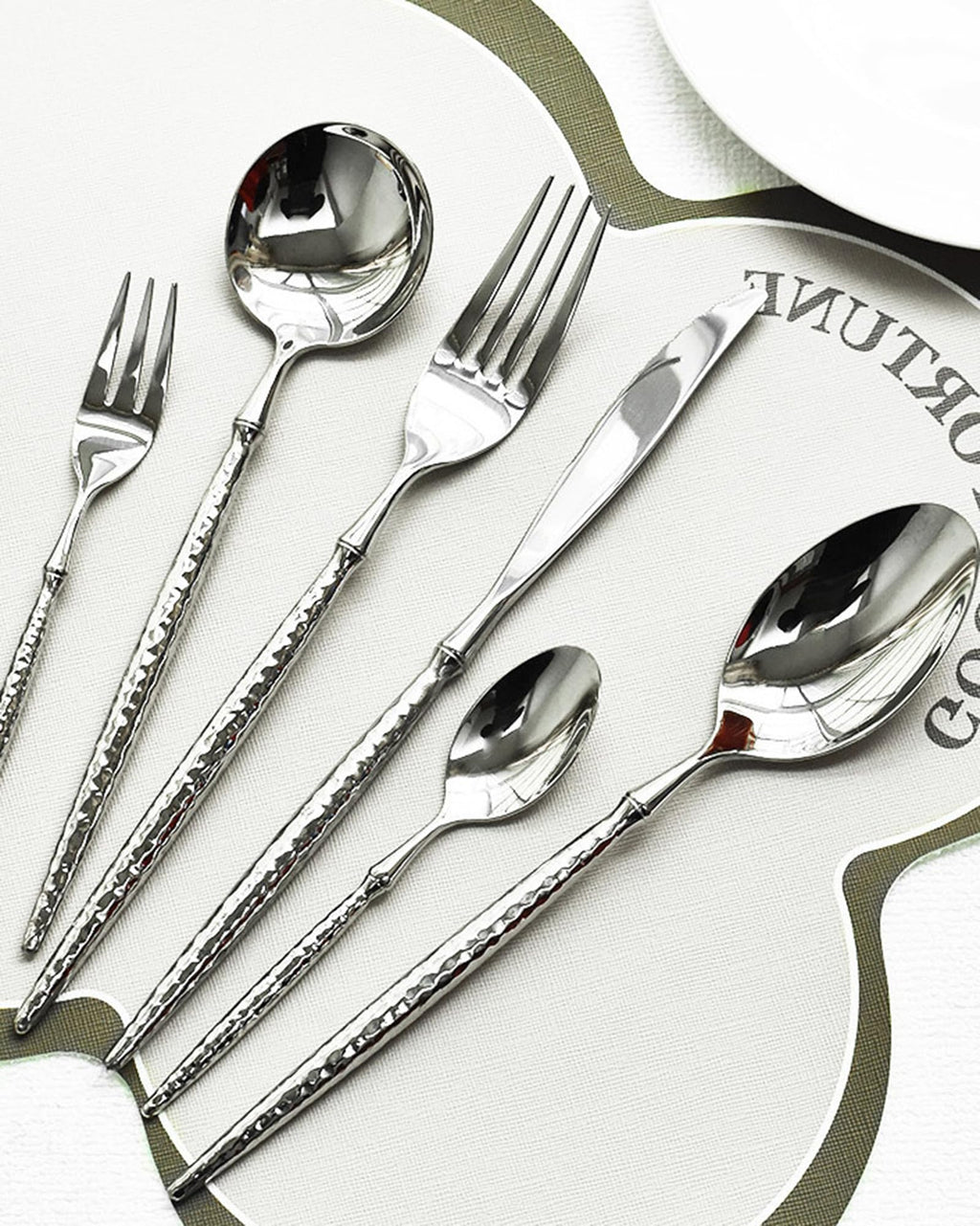 Ballet Hammered 304 Stainless Steel Flatware Set
