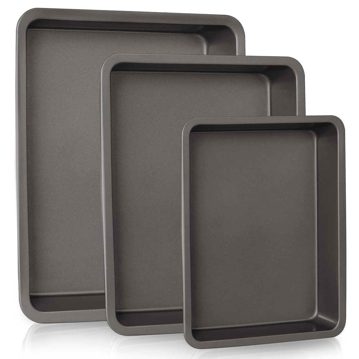 HONGBAKE Deep Nonstick Baking Pan Set for Oven Cooking