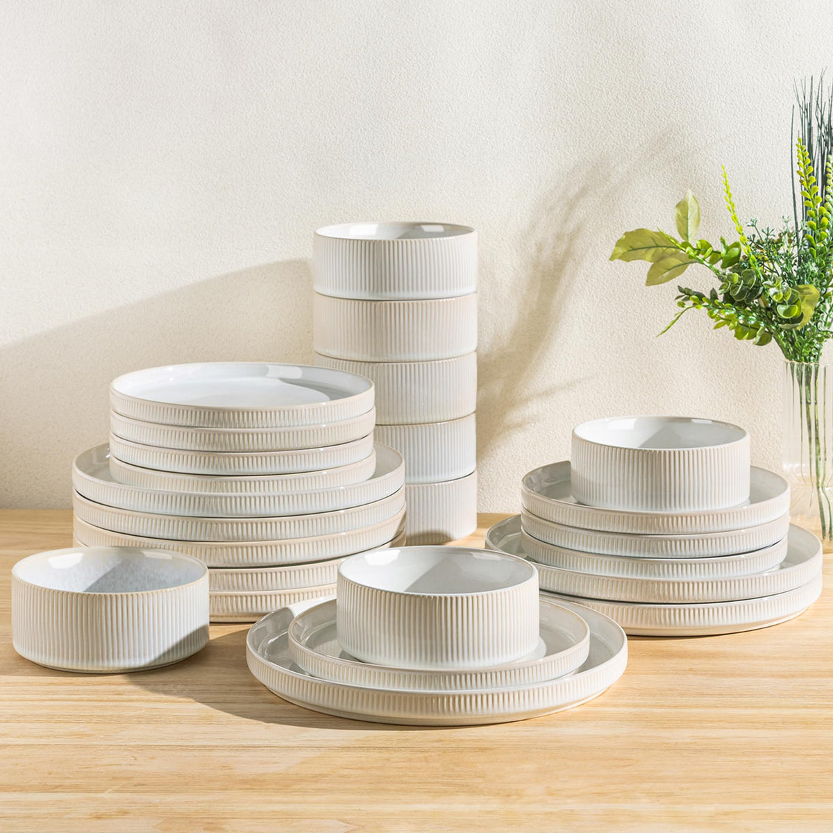 TheTerra Ceramic Dinnerware Plates & Bowls Set