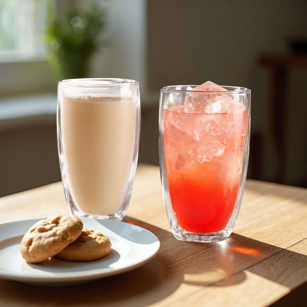 MESNEY 17 oz Double-Wall Insulated Glass Coffee Mugs