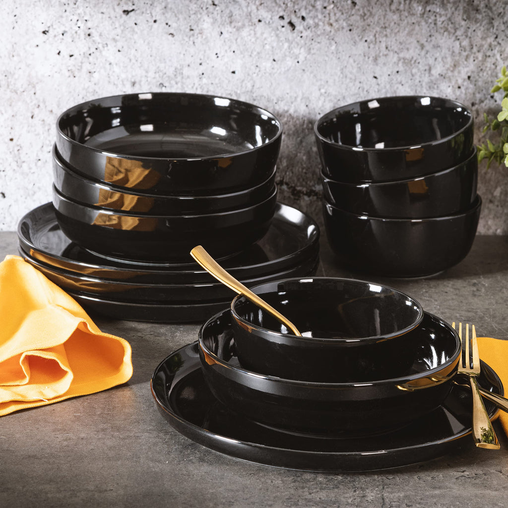 Gibson Home 16-Piece Stackable Dinnerware Set for 4