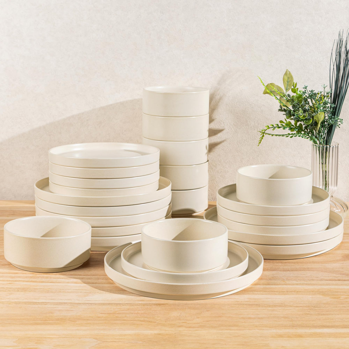 TheTerra Ceramic Dinnerware Plates & Bowls Set