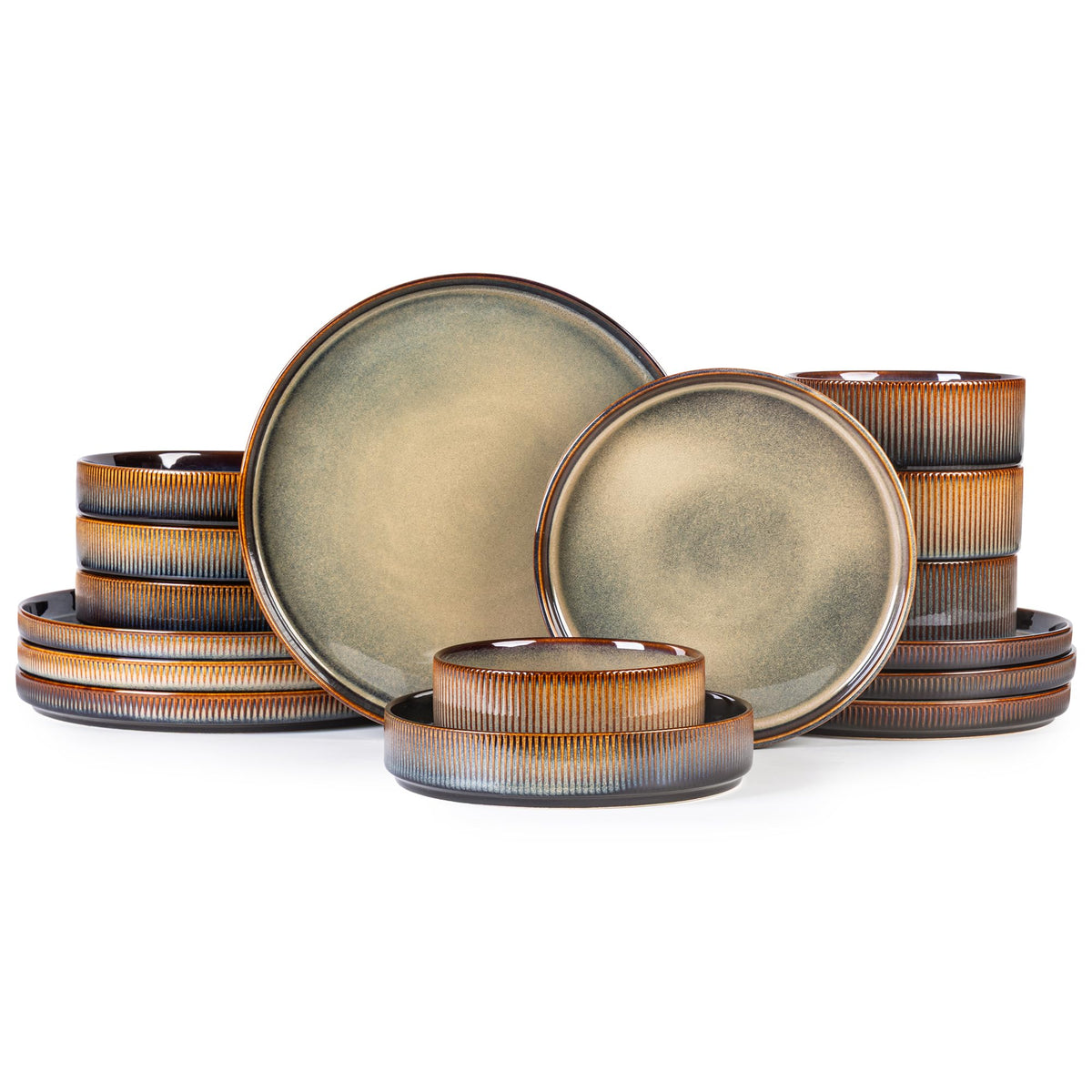 TheTerra Ceramic Dinnerware Plates & Bowls Set