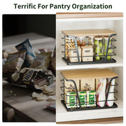 TIDIIABODE Stackable Pantry Storage Bins, 2-Pack