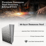 SHAN ZU Damascus Steel Kitchen Knife for Precision Cutting